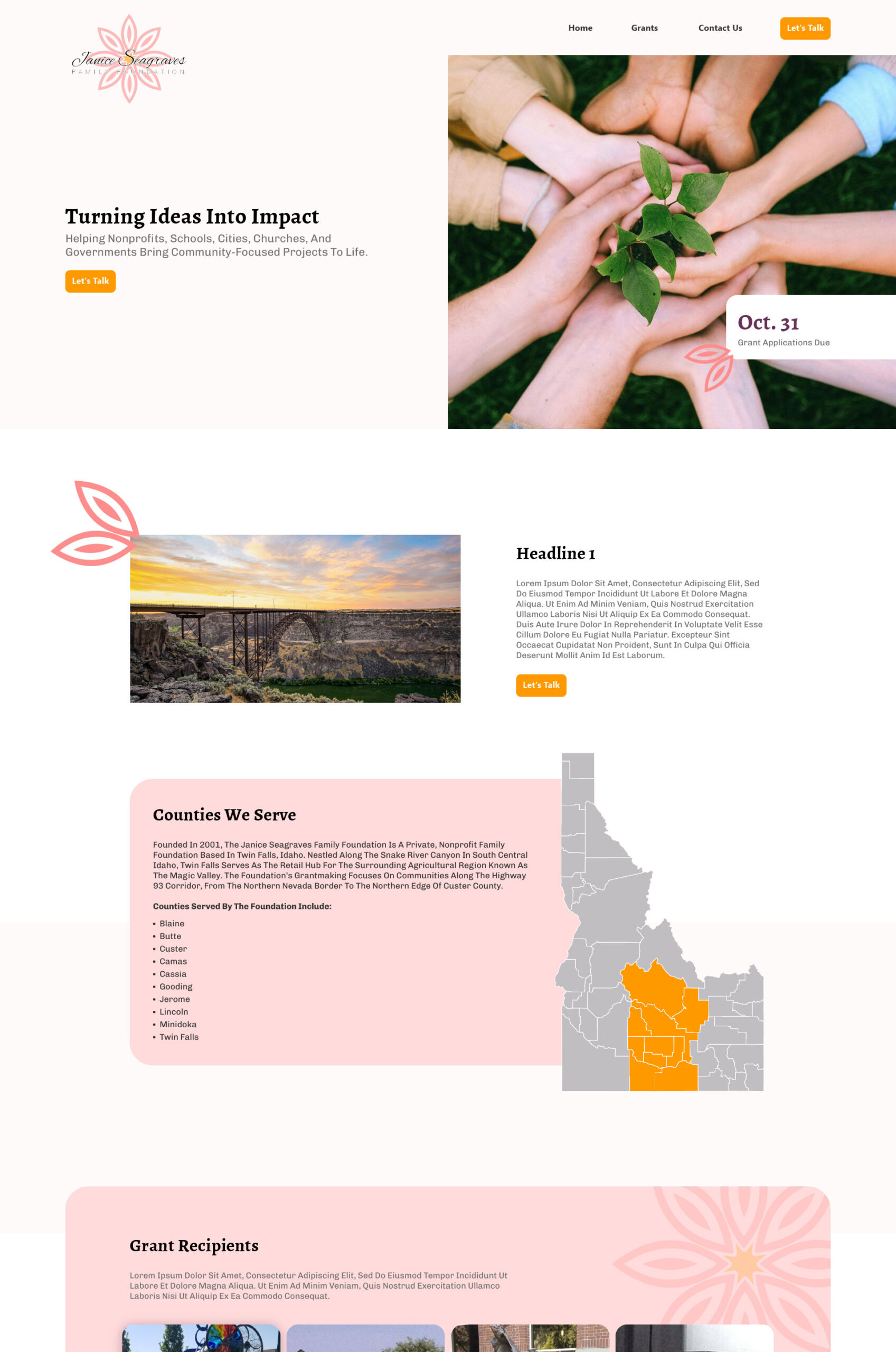 Image of a mockup for Janice Seagraves